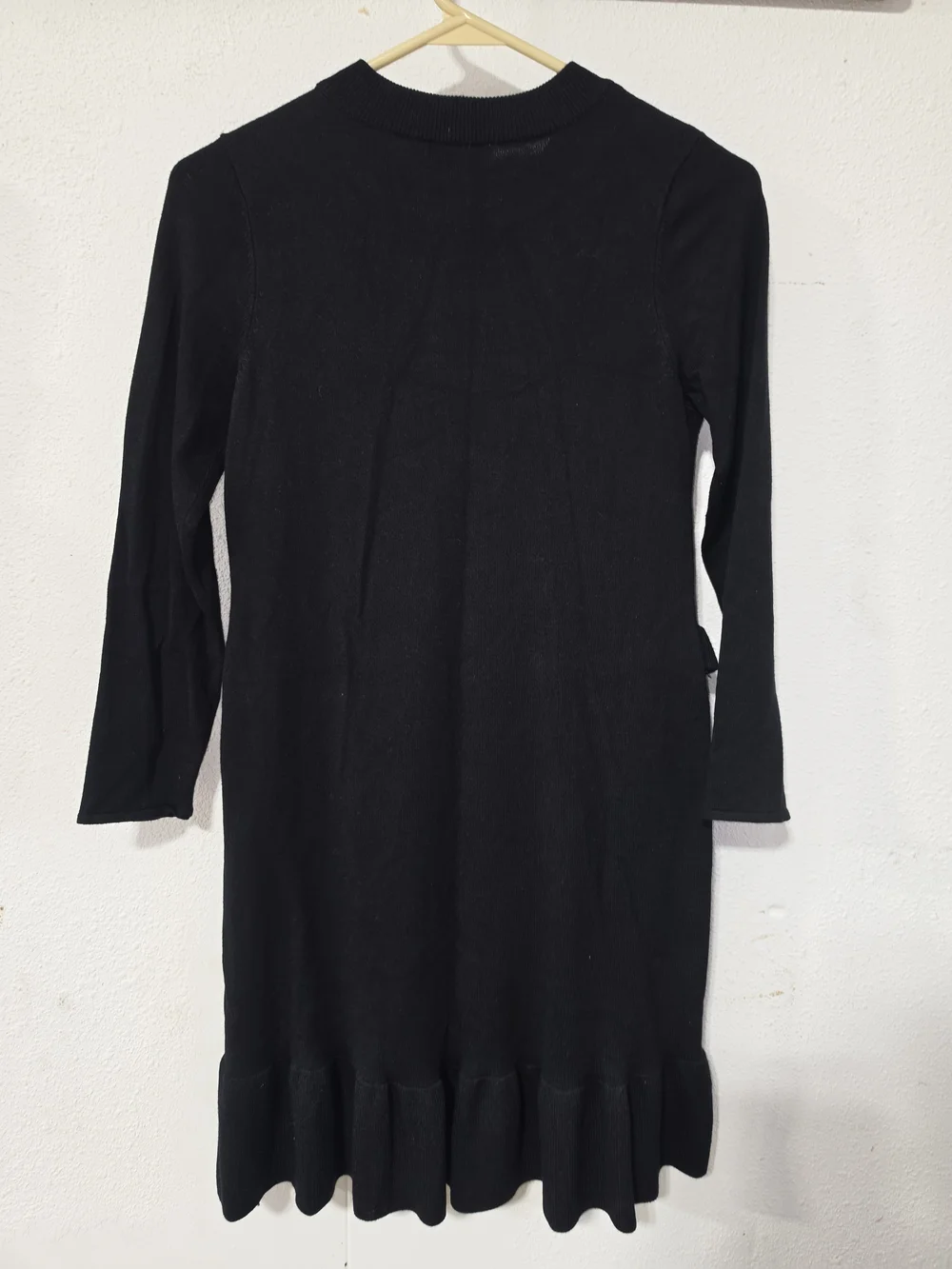 Girls Black Ruffle Knit Dress - Gianni Bini